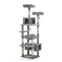 Arbre à Chat Multi-Niveaux 184cm avec Hamac et Griffoirs Sisal