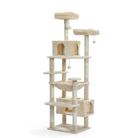 Arbre à Chat Multi-Niveaux 184cm avec Hamac et Griffoirs Sisal