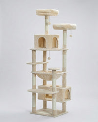 Arbre à Chat Multi-Niveaux 184cm avec Hamac et Griffoirs Sisal
