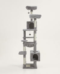 Arbre à Chat Multi-Niveaux 184cm avec Hamac et Griffoirs Sisal