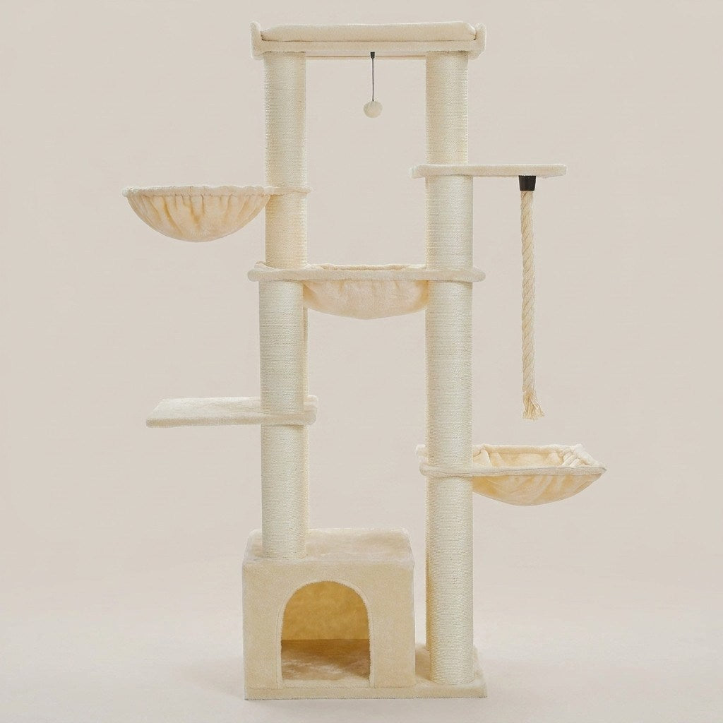 Arbre à Chat XXL 170cm avec Hamac et 11 Griffoirs Sisal