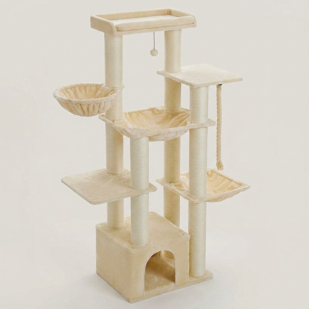 Arbre à Chat XXL 170cm avec Hamac et 11 Griffoirs Sisal