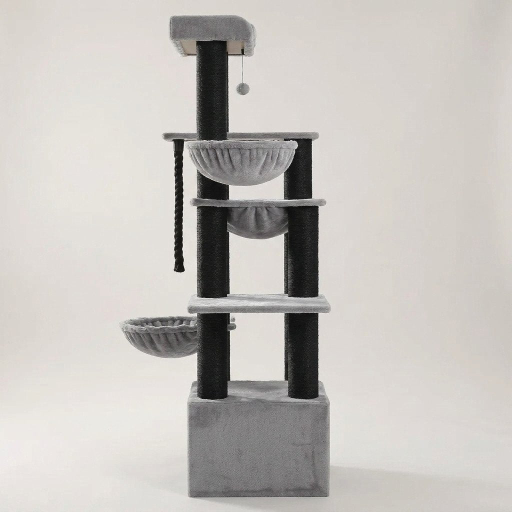 Arbre à Chat XXL 170cm avec Hamac et 11 Griffoirs Sisal