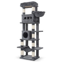 Arbre à Chat XXL 170cm avec Tapis Lavable et Grand Perchoir